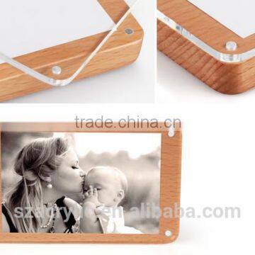 wooden acrylic plexiglass photo frame