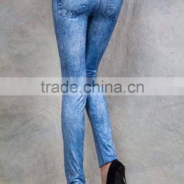 Provide Copyright Images Cheapest Price Jean Printed Wholesale Colored Jeggings in 2014 photo-3