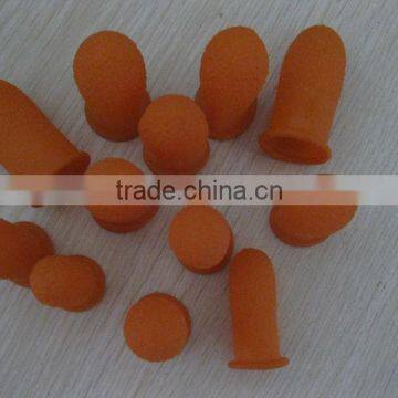 stall latex finger cot anti-skid orange powder free