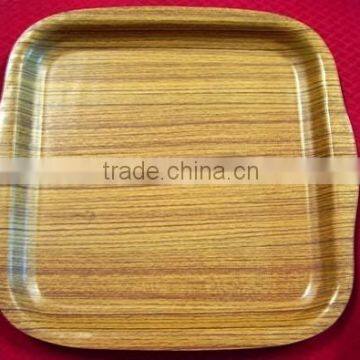 Square Tray, Wooden Handy Tray, Wooden Food Tray, Handle Tray, Non-Slip Design for Avoid Spillages, Serving Tray, Tray