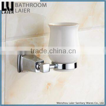 European Style Zinc Alloy Chrome Finishing Bathroom Accessories Wall Mounted Tumbler Holder