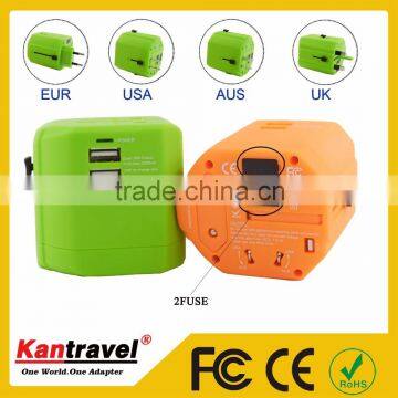 Kantravel DoubleUSB 2500 ma Electric Dryer Plug Adapter 5v Travel Electric Adapter us to India Electric Adapter photo-5