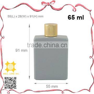 65ml classic golden cap gray screen printing glass bottle