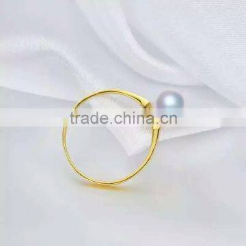 Quality Freshwater Pearl Ring Designs Silver White Gold Pearl Rings photo-2