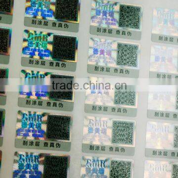 3d laser holographic self adhesive destructible label