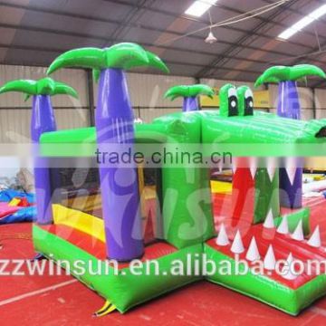 high quality cheap regular jumping crocodile inflatable bouncer for kids sale