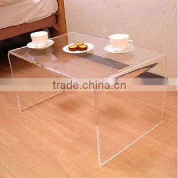 Hot bending acrylic cheap console table fpr living room