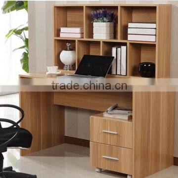 best price home furniture MDF computer desk with bookshelf