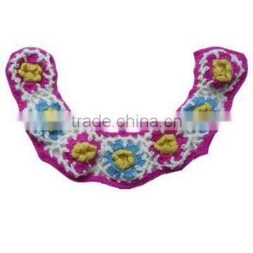 Handband crochet flower neck collar