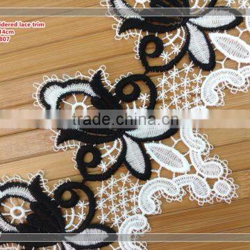 new high quality fashion embroidery water soluble lace trimming