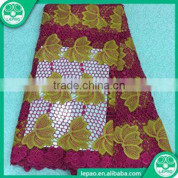 African Water Soluble Chemical Lace Lilac Color, African Guipure Lace Fabric From Nigeria photo-3