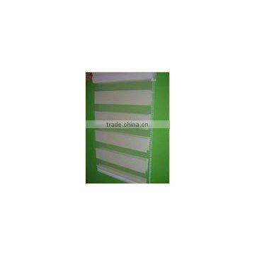 two sheet rainbow green color zebra blind