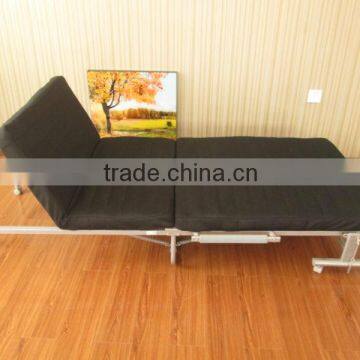 mesh cloth folding bed with metal bedbase