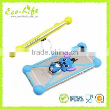 Hot Silicone Universal Cartoon Phone Case With Finger Ring Stand