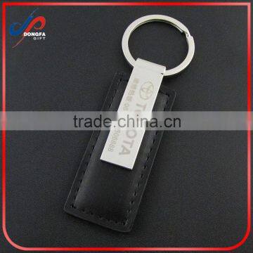 Belt Loops Black PU Leather Keyring Keychain Ring Key