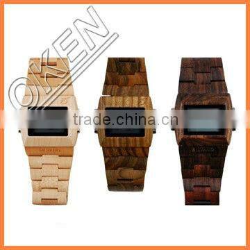 2016 fashion Japan Move wood face watch razor wooden watches