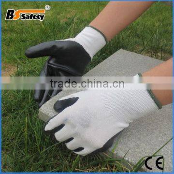 BSSAFETY China supplier cheap thin nitrile safeguard work gloves