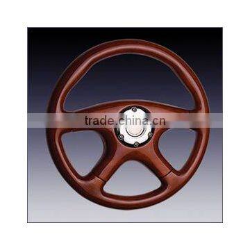 wooden steering wheel