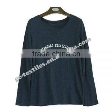 Girl's Manlange Grey Printed Standard Collection Long Sleeve T-shirts photo-3