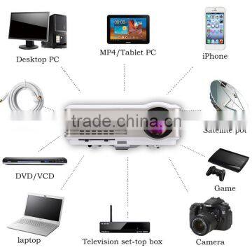 Support HD 1080p TV Video Projector 2500 Lumen LED Lamp up to 50000 Hours Red Blue 3D for Home photo-4