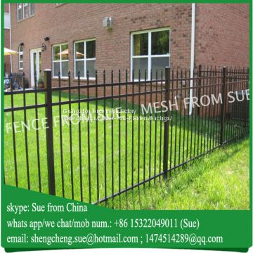 Galvanized black color steel bar tubular fence for ambassador