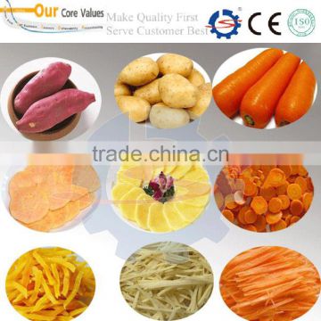 Automatic potato peeling and slicing machine