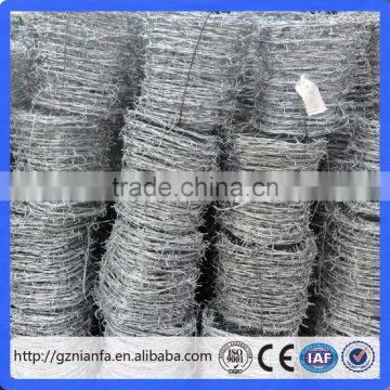 Trade Assurance low price Galvanized barbed wire in stock(Guangzhou manufacturer)