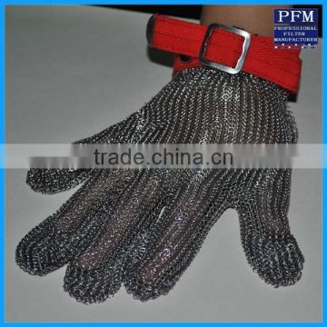 stainless steel wire mesh cut resistant gloves