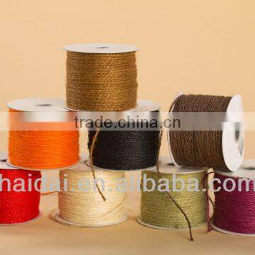 Red/yellow/blue/green/white/black/orange/brown/purple colored jute rope for sale