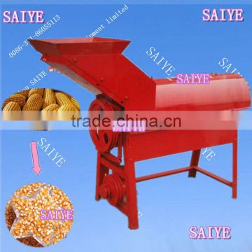 combined corn shelling and threshing machine