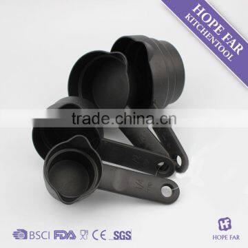 0600037 High Quality 4pcs Black Color Plastic Measuring Cup Set photo-1