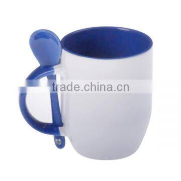 Sublimation Blanks Printable Mug With Spoon Sublimation White Mug (M-SF) photo-2