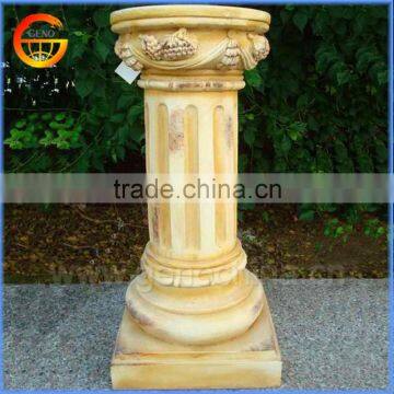 Popular designs fiberstone column flower pot stand