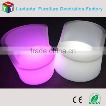 PE plastic RGB rechargeable remote control led bar chair/led sofa/led outdoor furniture