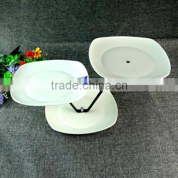2016 New Style 3 Tier Royal White Square Ceramic Cake Satnd Weeding photo-2