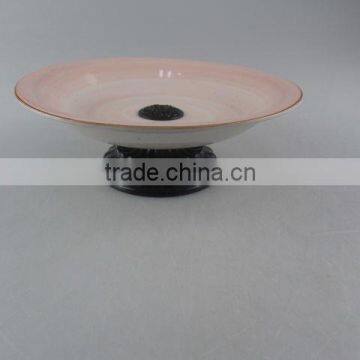 Stocked glazed ceramic cake stand for food, fruit,wedding cake use