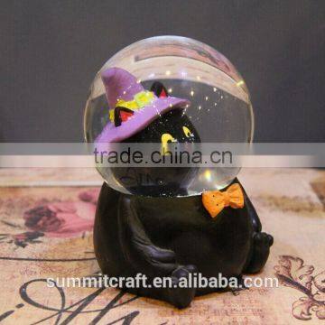 Resin Funny Black Cat Kids Snow Globes Halloween Water Globes photo-2