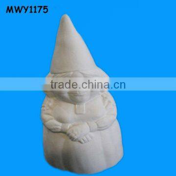 Fat woman gnome Unpainted Polyresin Figurine