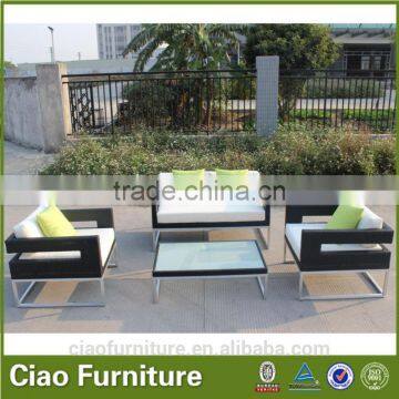 New Design Rattan Sofa 4 pc Leisure Aluminum Frame Outdoor Furniture Used Garden Sofa Set photo-2
