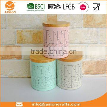 BRR0214 Customized Design Powder Coating Canister Sets With Wooden Lid photo-6