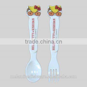 melamine owl spoon and fork