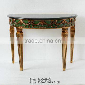 Half Moon Antique Table With Mirror Set for Hotel or Home Decor photo-2