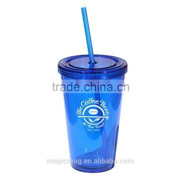 Double Wall Coffee Tumbler PS Plastic Mug photo-4