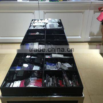 6 Grid Black acrylic socks storage box