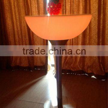 Fashion colorful furniture table/led glass top table