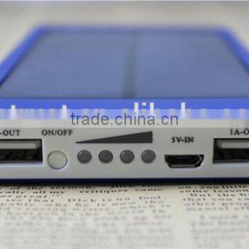 8000mAh Rectangle Shape Solar Panel Power Bank With Lights photo-2