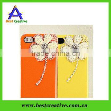 hot sell for iphone case for iphone 4g case with pearl and flower