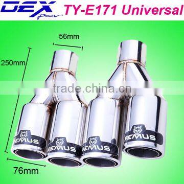 High Quality Auto Part Stainless Steel 304 and Carbon Fiber Universal Double Exhaust Tip photo-2