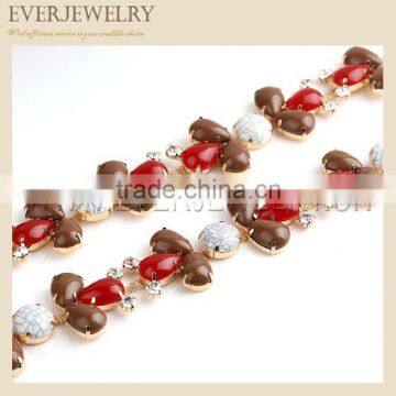 acrylic drop rhinestone cup chain