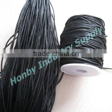 2mm Black Wax Cotton Cord String